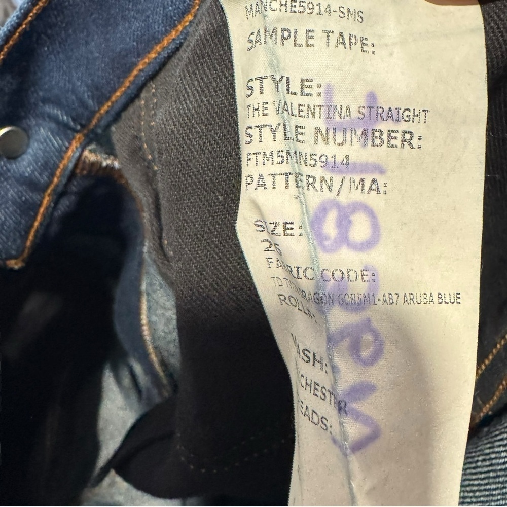 Favorite Daughter Valentina High Rise‎ Straight Cuffed Jeans Manchester Denim 26 - Picture 5 of 6